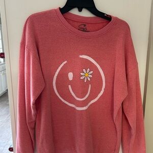 Pink Smiley Face Sweatshirt
